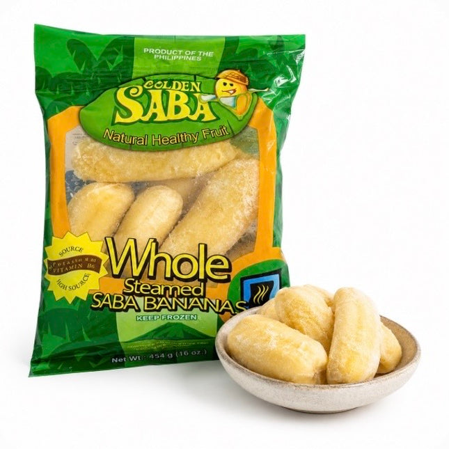 Hele Dampet Saba Bananer 454g