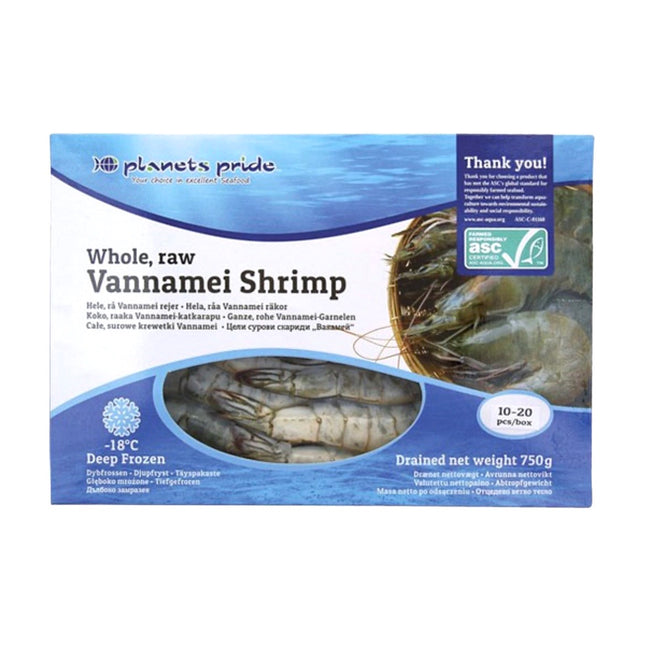 Planets Pride Whole Vannamei Shrimp (10/20 Pcs) - 750g