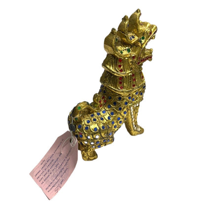 Tempel Løve Blå-Guld