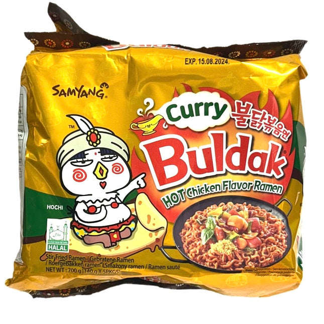 Buldak Ramen Stærk Karry Kylling Nudler 140g