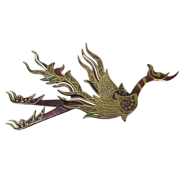 Hongsa Rødbrun-Guld L 75 H 36 cm (Thai Føniks)