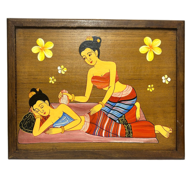 Thai Massage 4 Maleri på Træ