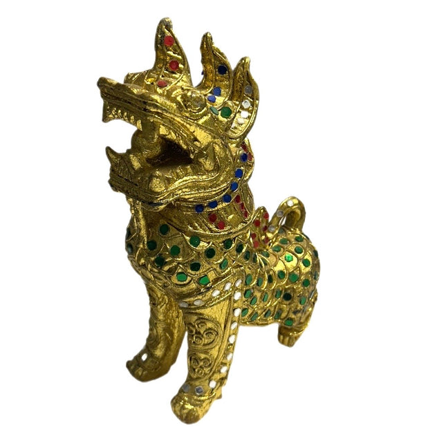 Tempel Løve Grøn-Guld