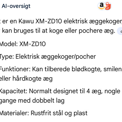 Kawu elektrisk æggekoger