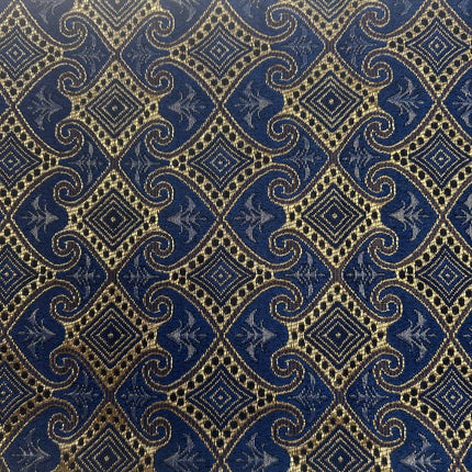 Thai Sengeløber Blå Med Guld Mønster 350x1920 mm