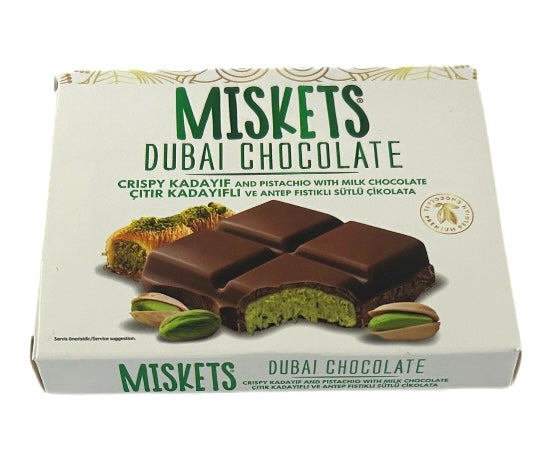Miskets Dubai Chocolate - Mælkechokolade Med Kadayif & Pistacie