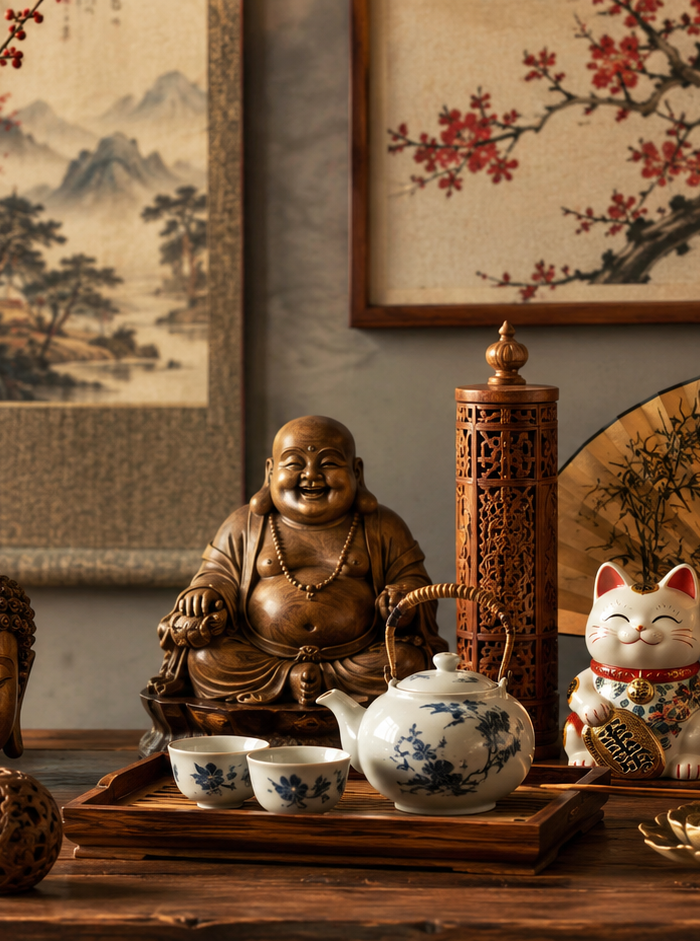 <h1>Asiatisk pynt, billeder og figurer</h1>