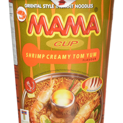 Mama Cup Instant Glasnudler Cremet Tom Yum Reje Smag