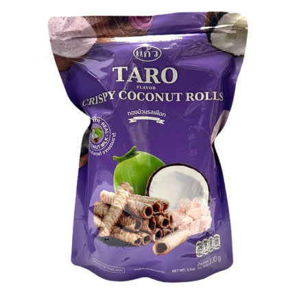 Kaew Crispy Coconut Rolls Taro Flavor