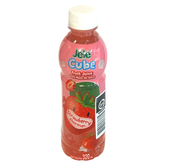 Jele Cube Jordbær Frugtjuice Med Nata De Coco