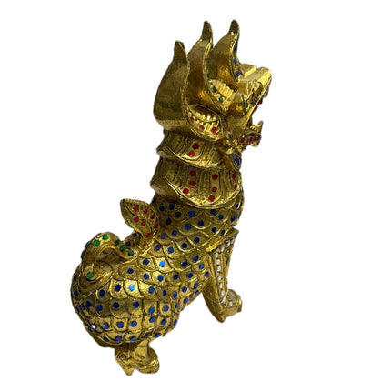 Tempel Løve Blå-Guld