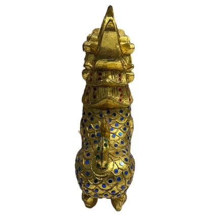 Tempel Løve Blå-Guld