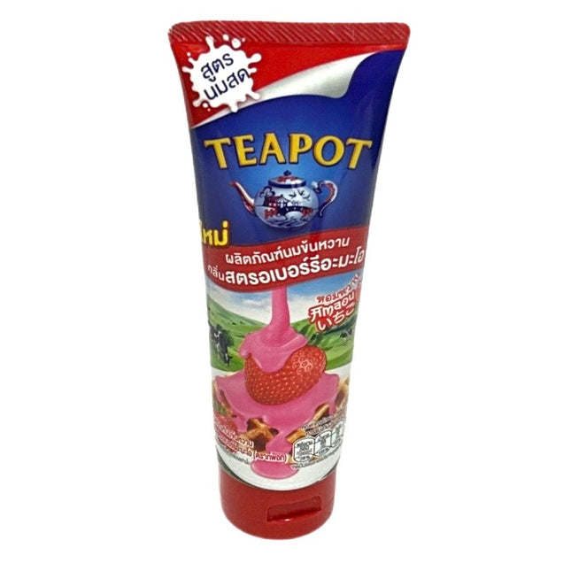 TEAPOT Sweetened Condensed Milk med jordbæryoghurt-smag 150g
