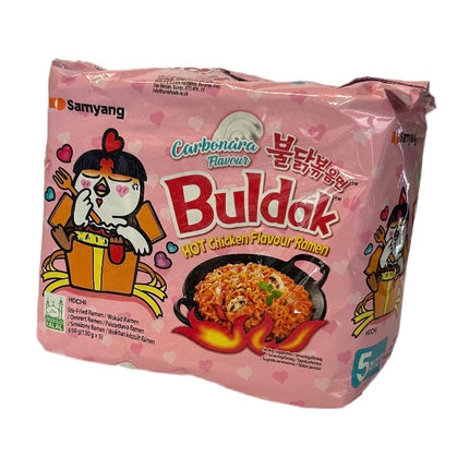 Buldak Ramen Carbonara Stærk Kylling 5x130g