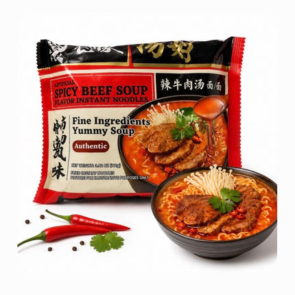 Instant Nudler m/ Oksekød Suppebouillon 111g