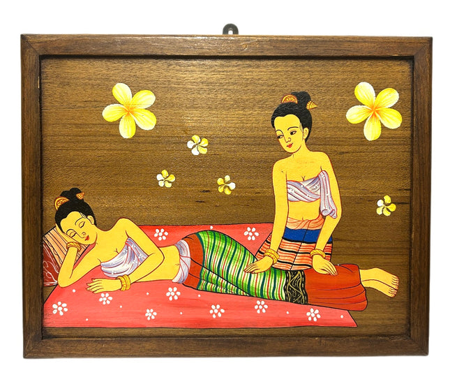 Thai Massage 1 Painting on Wood