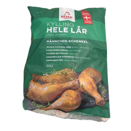 Rose Kyllinge Hele lår Uden Rygben 2500g