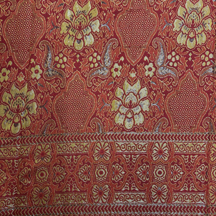 Sengetæppe Orange Blomster 1700x2050 mm