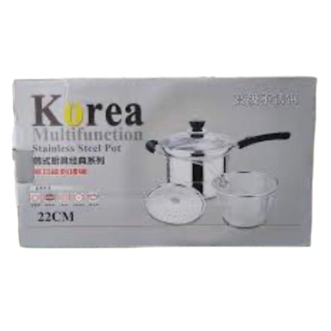 3in1 New Korean Multifunction Stainless Steel Pot