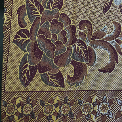 sengetæppe Guld Blomster 1100x1750