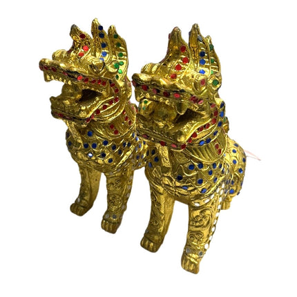 Tempel Løve Blå-Guld