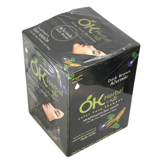 OK Herbal Color Care Shampoo - Dark Brown