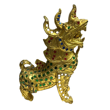 Tempel Løve Grøn-Guld