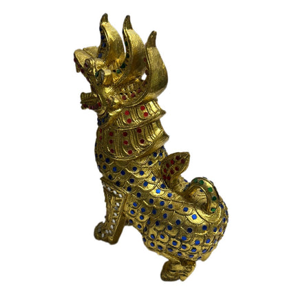 Tempel Løve Blå-Guld