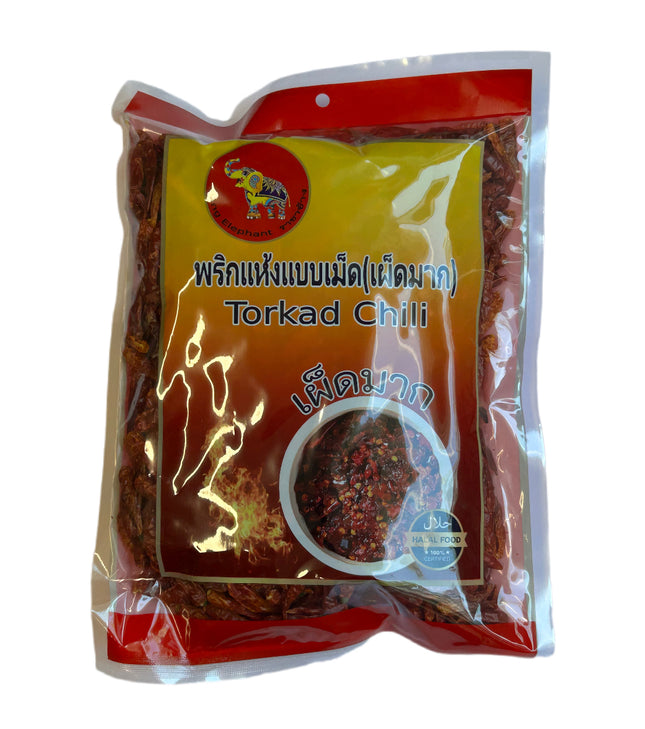 Tørret Hel Chili 450g