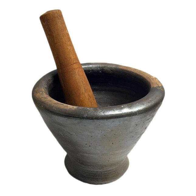 Handmade Clay Mortar & Pestle 8"