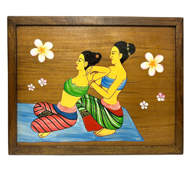 Thai Massage 2 Painting on Wood 37.5x29.5cm