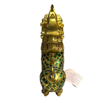 Tempel Løve Grøn-Guld