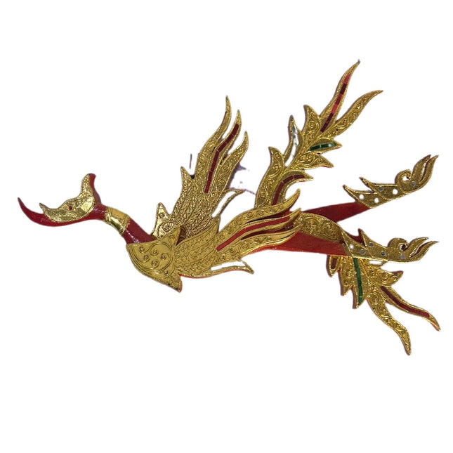 Hongsa Rød-Guld L 52 H 35 cm ( Thai Føniks