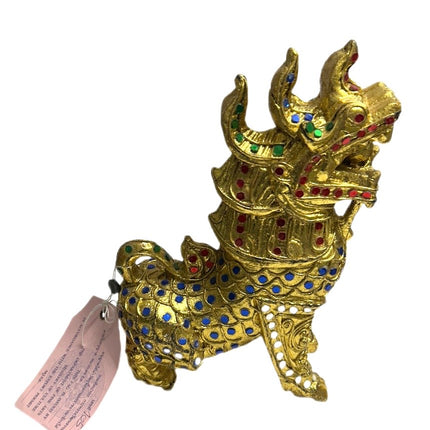 Tempel Løve Blå-Guld