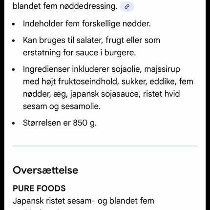 Japansk Ristet Sesam- og Blandet Fem Nøddedressing