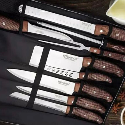Eisenbach LH-049 9-delt professionelt knivsæt med rulletaske