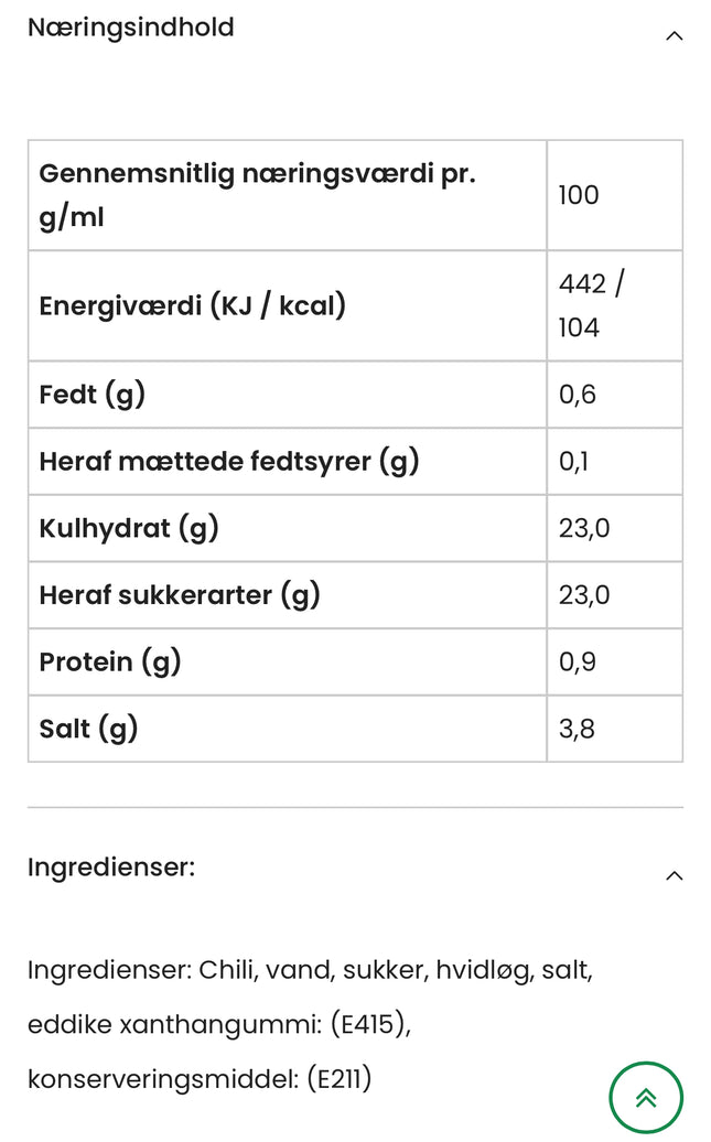 Sriracha Chilisauce Medium Stærk